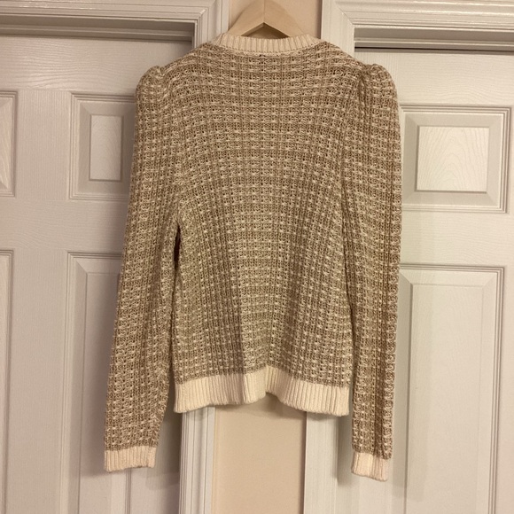 Express Puff Sleeve Novelty Sweater Jacket - Picture 3 of 11